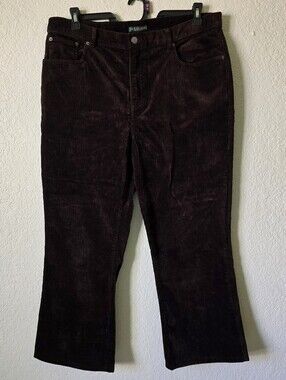 Ralph Lauren Women's Wide-Leg Corduroy Pants in Brown